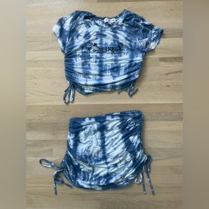 O-MIGHTY BLUE AND WHITE TIE-DYE SET